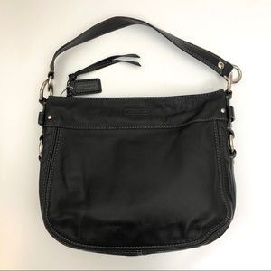 Coach Leather Handbag Shoulder Bag Black Purse